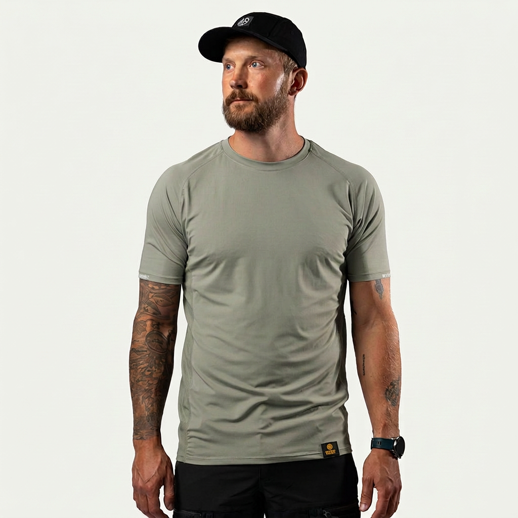 Desert Sage BN205 Performance Tee on model