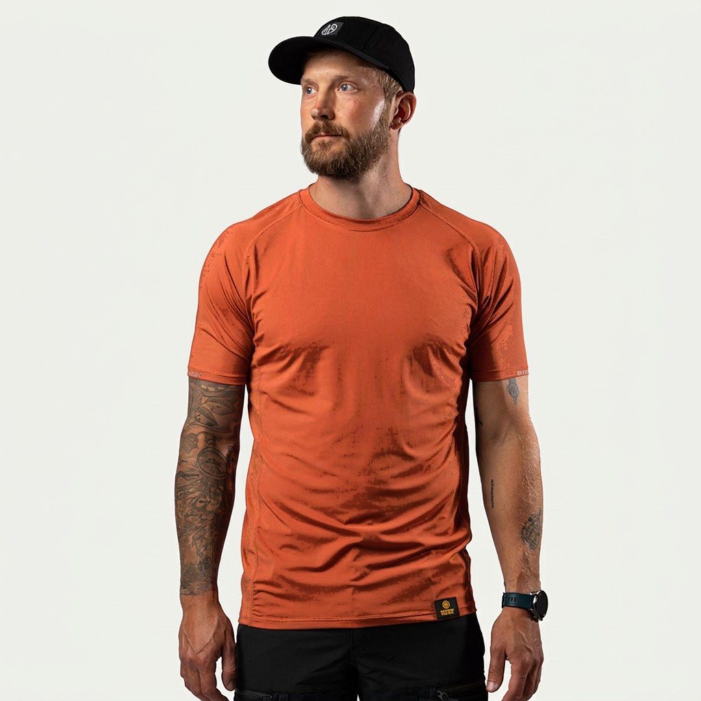 Koi BN205 Performance Tee on model