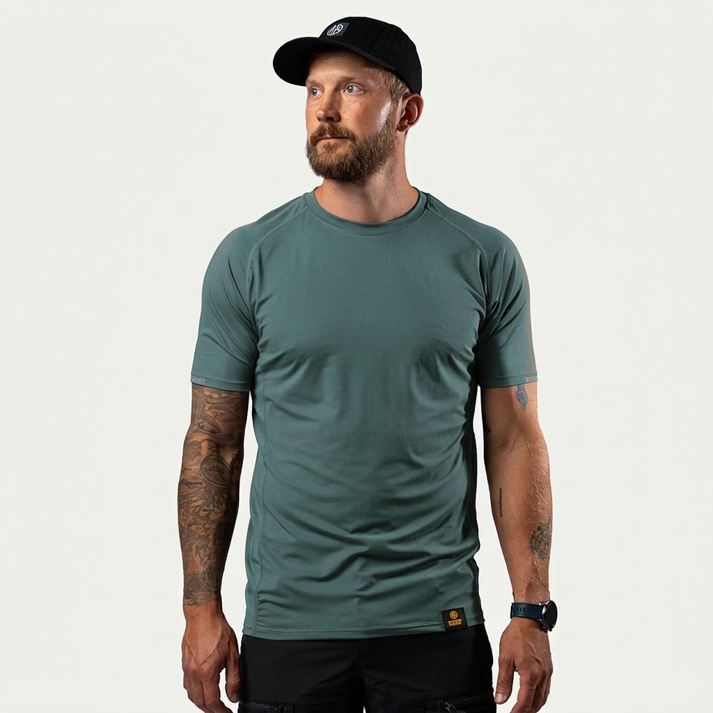 Silver Pine BN205 Performance Tee on model